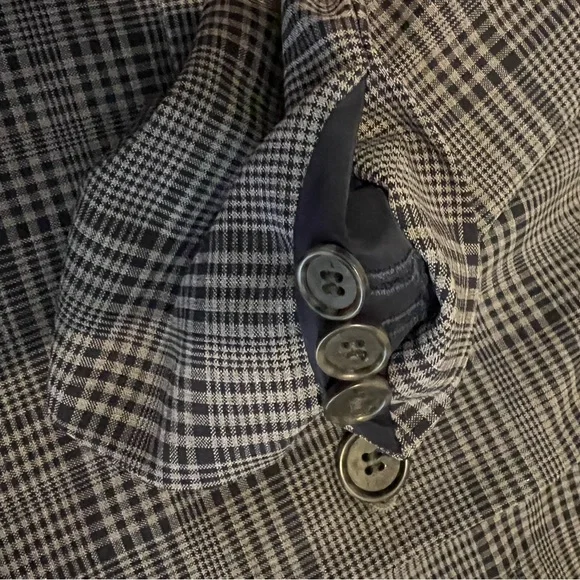 J. Crew Navy and Gray Plaid Women's Sommerset Blazer size 8 - Picture 8 of 16